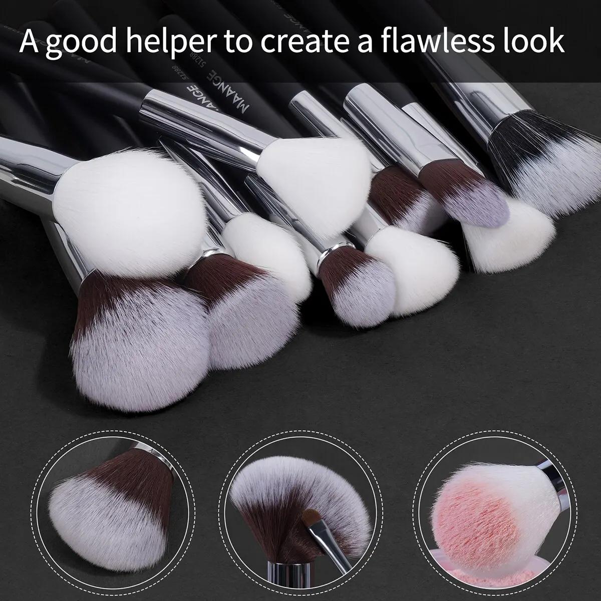 Ensemble de pinceaux de maquillage professionnels, 30 pièces, outils de beauté cosmétiques, fond de 