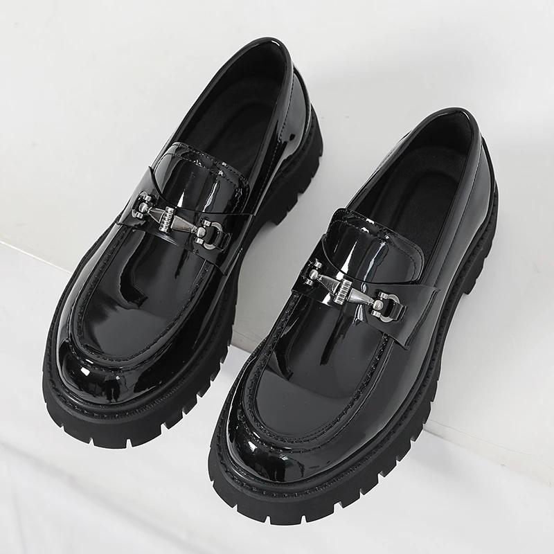 Mocassins en métal de style britannique pour hommes, chaussures de mariage à l'offre elles optiques,