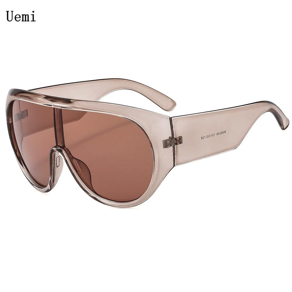 Lunettes de soleil de luxe surdimensionnées pour femmes et hommes, grandes lunettes de sport, tendan