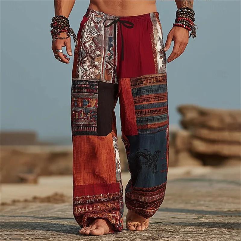Nouveaux pantalons décontractés pour hommes, coupe ample, avec motifs géométriques imprimés en 3D, p