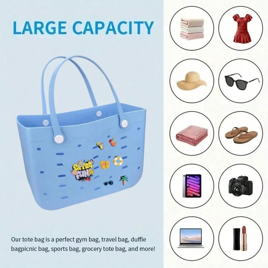 XL Extra Large Sac de plage EVA caoutchouc étanche plage voyage pique-nique panier de rangement femm