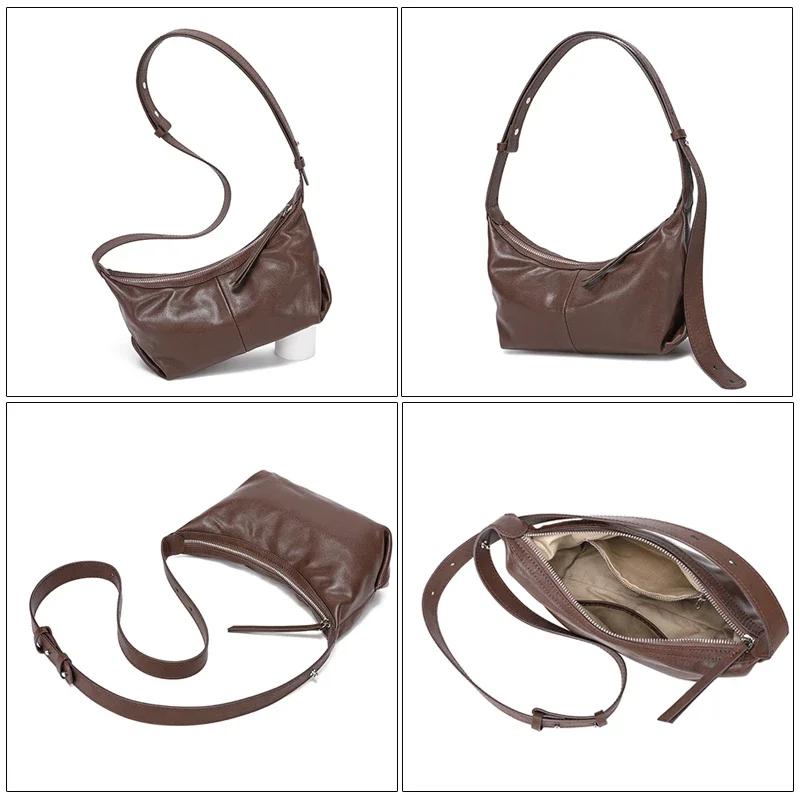Sac sous le bras en cuir de vachette véritable bordeaux pour femme, sacs de luxe de créateur en cuir