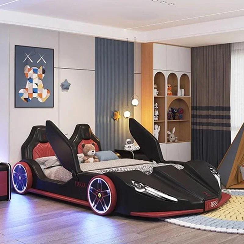 #   Offres spéciales haut de gamme chambre sommiers enfants cadres de luxe noir King Size garçons vo