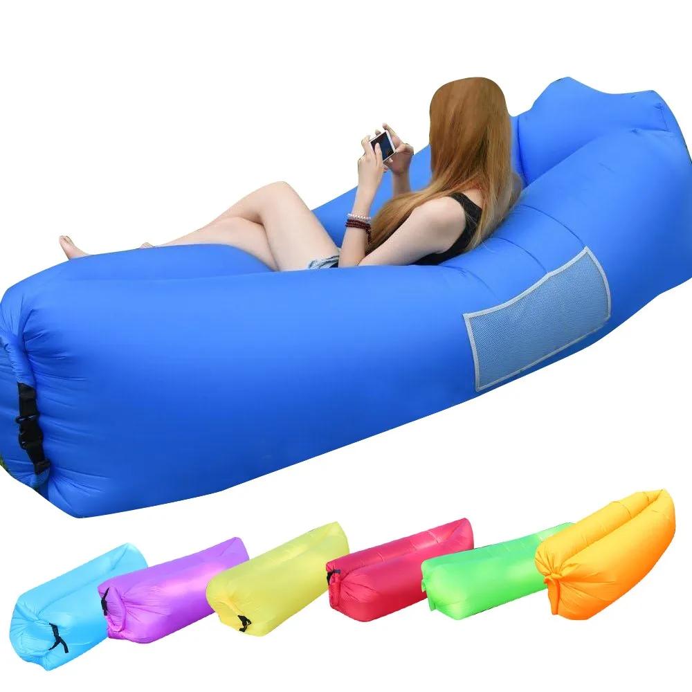 Sac de canapé gonflable paresseux d'air extérieur, canapé de Camping Portable, sac de couchage à Air
