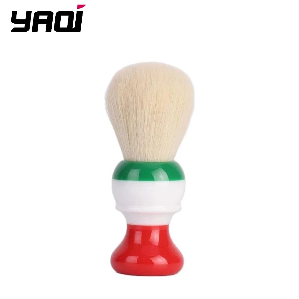 YAQI Freedom drapeau italien 24mm cachemire noeud synthétique hommes blaireau