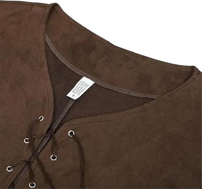 Gilet de Pirate pour hommes, Costume de Pirate pour hommes, Costumes médiévaux pour adultes, gilet R