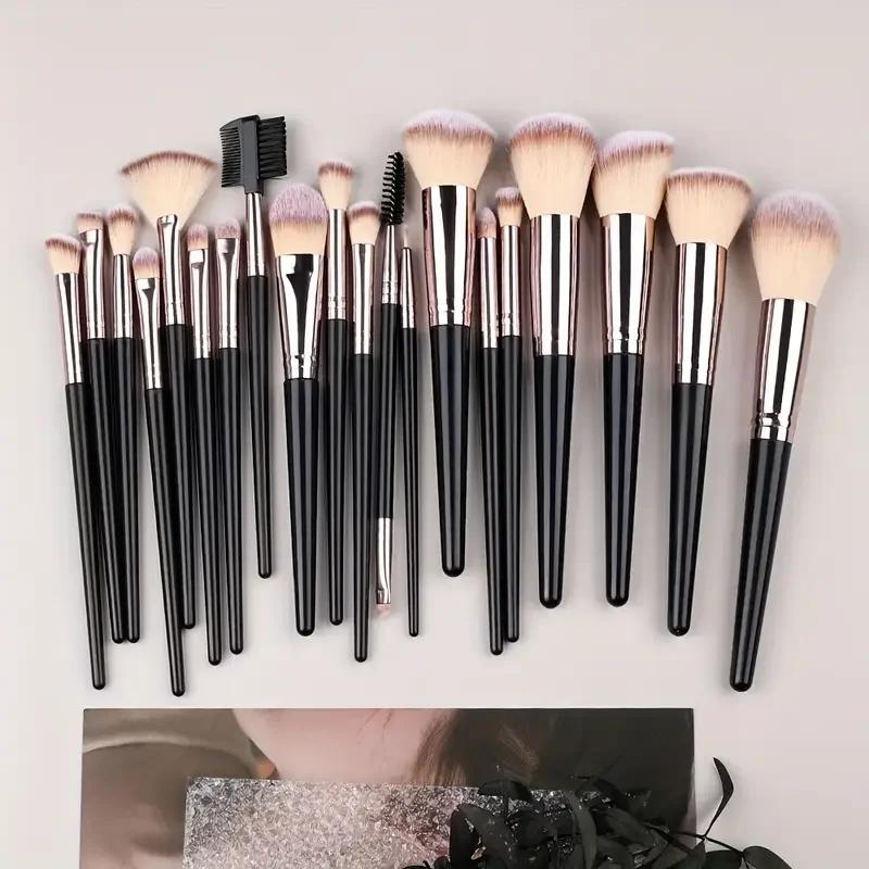 Ensemble de pinceaux de maquillage, 3 à 20 pièces, fond de teint, ombre à paupières, Blush, surligne