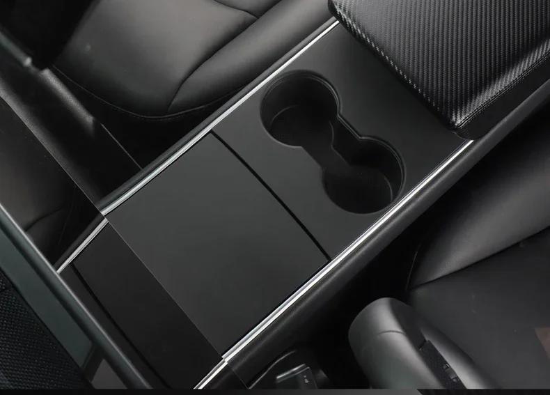 Patch de protection pour panneau de commande Central de voiture ABS noir, 3 pièces, pour Tesla modèl
