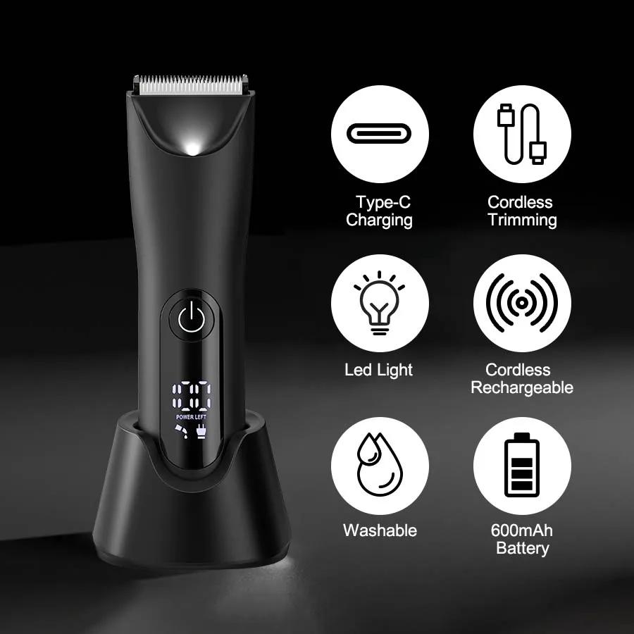 Tondeuse d'aine et de corps tout-en-un pour hommes – Kit de toilettage pour les privés, rasoir de pr