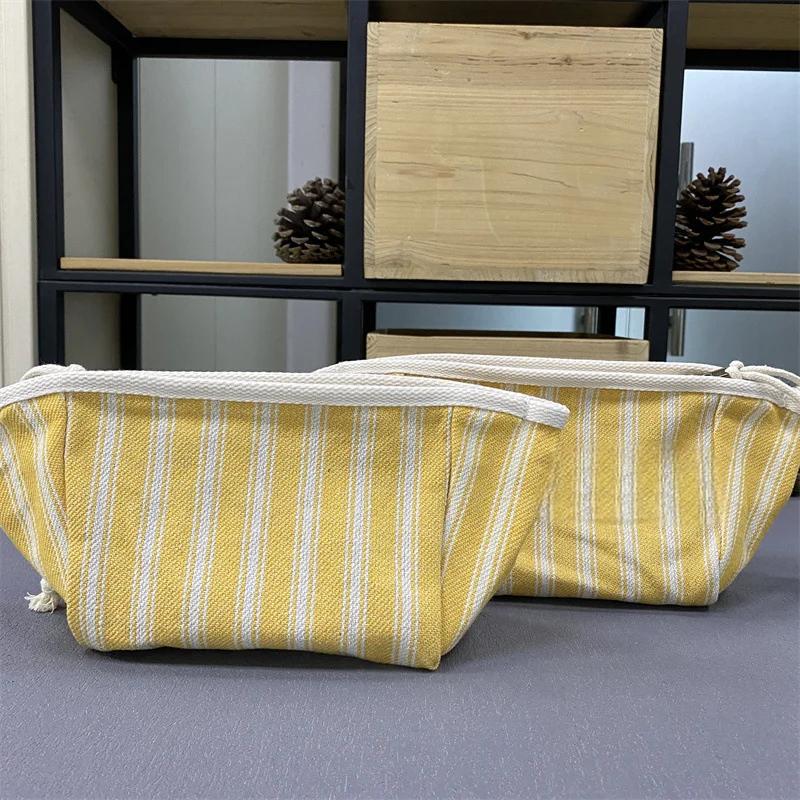 Pochette à fermeture éclair en toile imprimée zèbre – Trousse de maquillage à main et petit sac en t