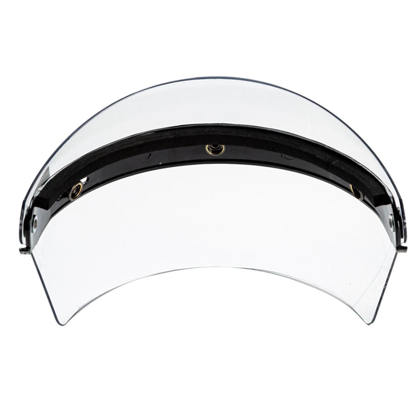 Pare-vent rétro ouvert à 3 boutons-pression, visière de casque, lentille de protection contre le ven
