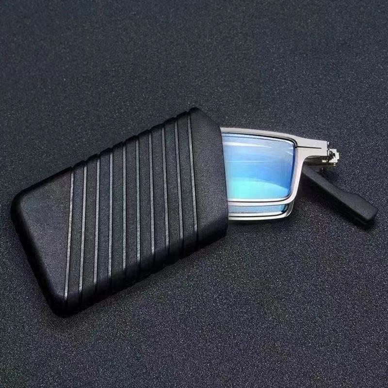 Lunettes de lecture pliantes anti-lumière bleue, confortables, monture complète en métal, pour homme