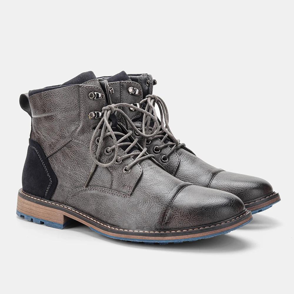 Bottes en cuir confortables de marque tendance 2026 pour homme