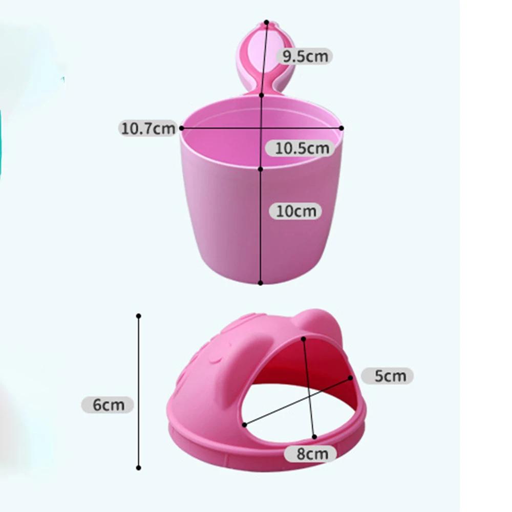Bonnets de bain pour bébé, dessin animé mignon, tasse de shampoing pour enfants, Bailer de bain, cui