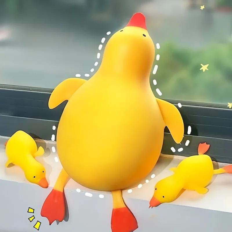 Jouets anti-stress Squishy en forme de canard, mignons animaux d'oie, jouets de décompression pour e