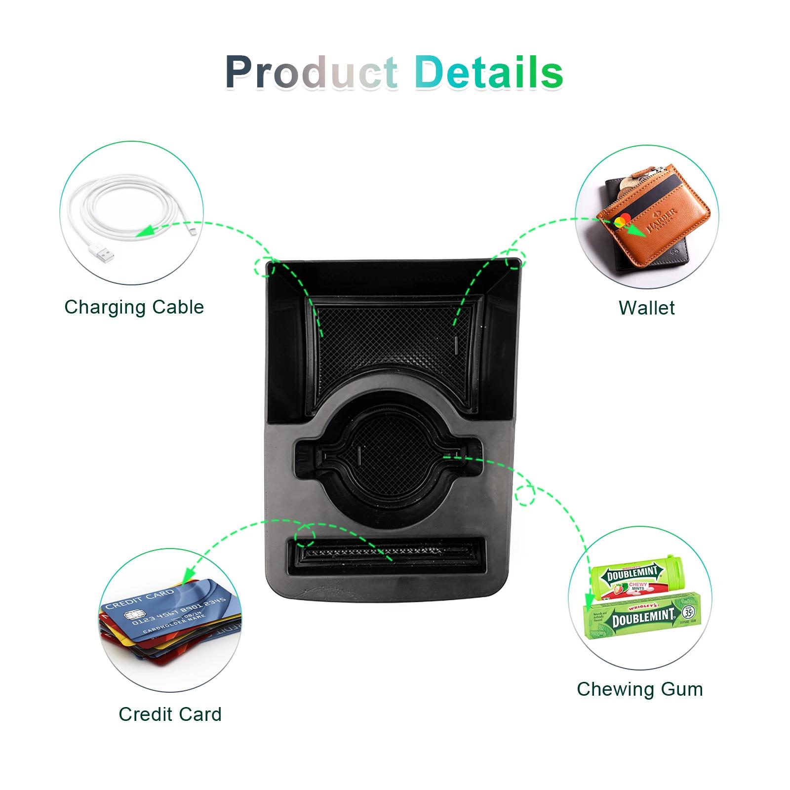 RUIYA pour Dacia Spring Electric EV 2022 2023 2024 Car Storage Central Control Container Auto Dacia 