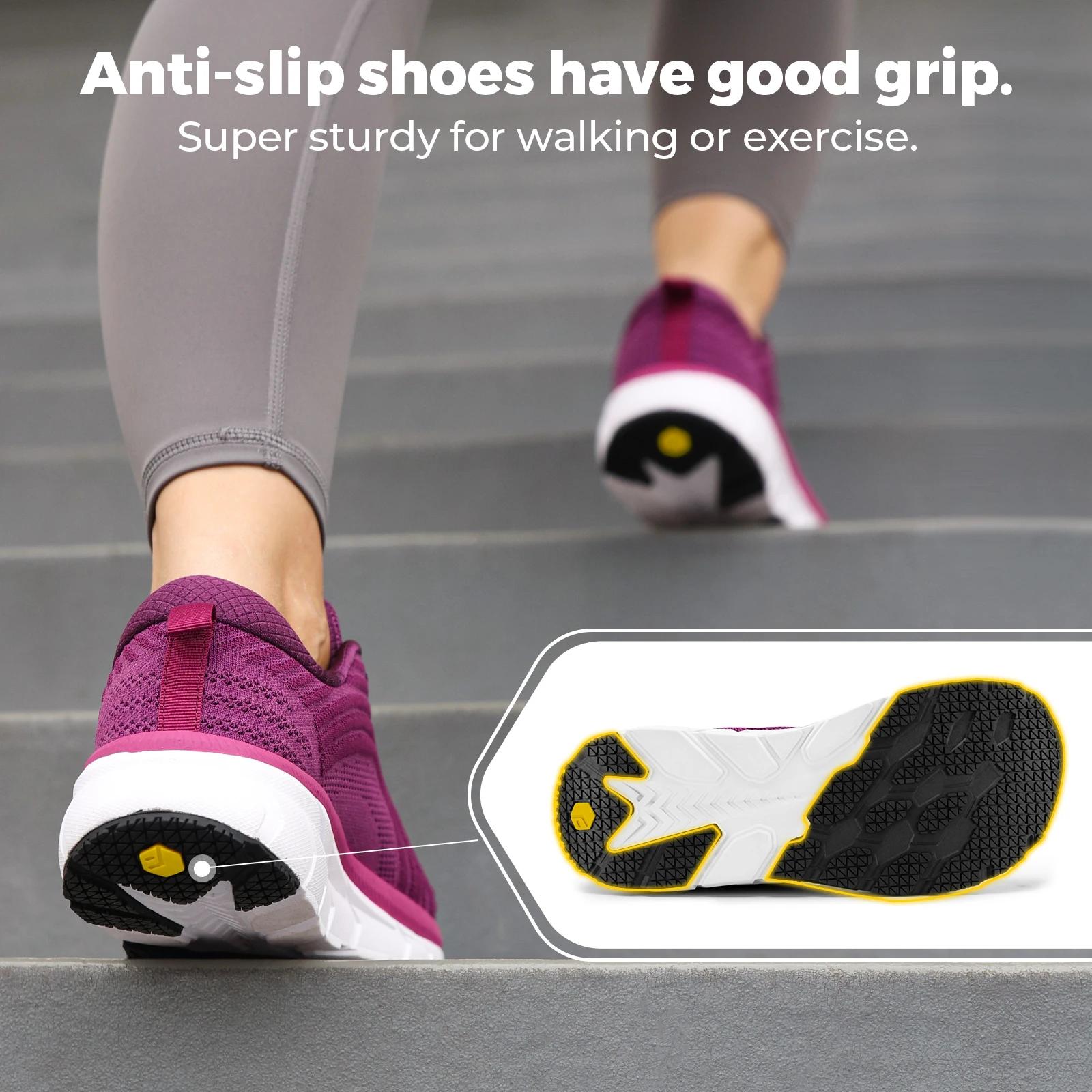 Chaussures FitVille à bout large pour femmes, respirantes, légères, pour pieds enflés, avec amorti p