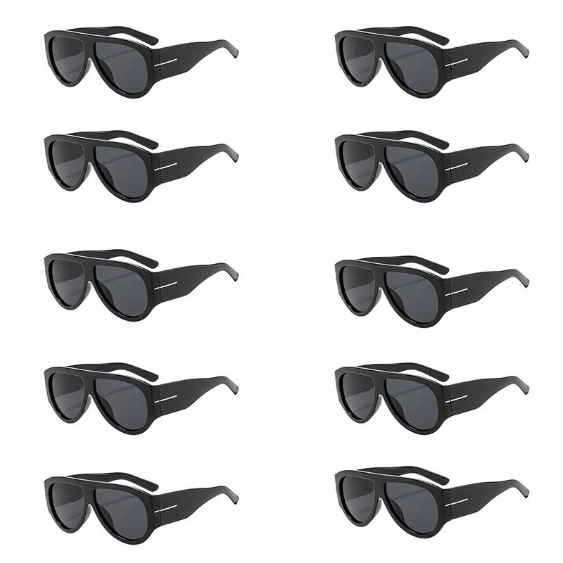 Lunettes de soleil de luxe Y2K surdimensionnées pour femmes, monture large, verres dégradés, style r