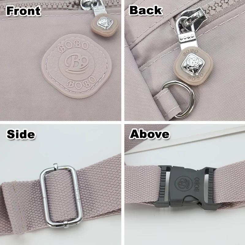 Sac à bandoulière pour femme, sac de poitrine en nylon de haute qualité, bandoulière réglable, plusi