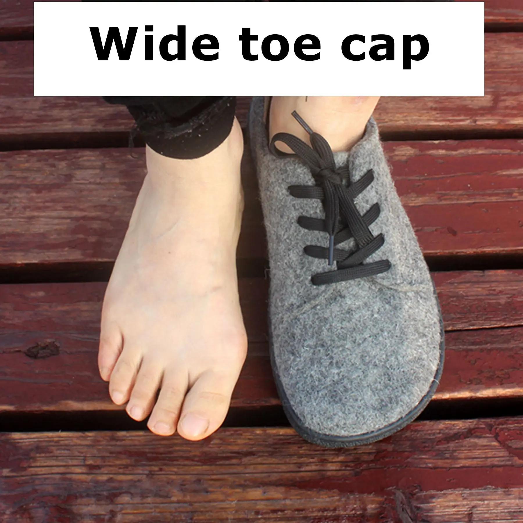 Tonglepao-Chaussures de sport en feutre de laine pour femmes, plates, douces, à semelle fine, larges