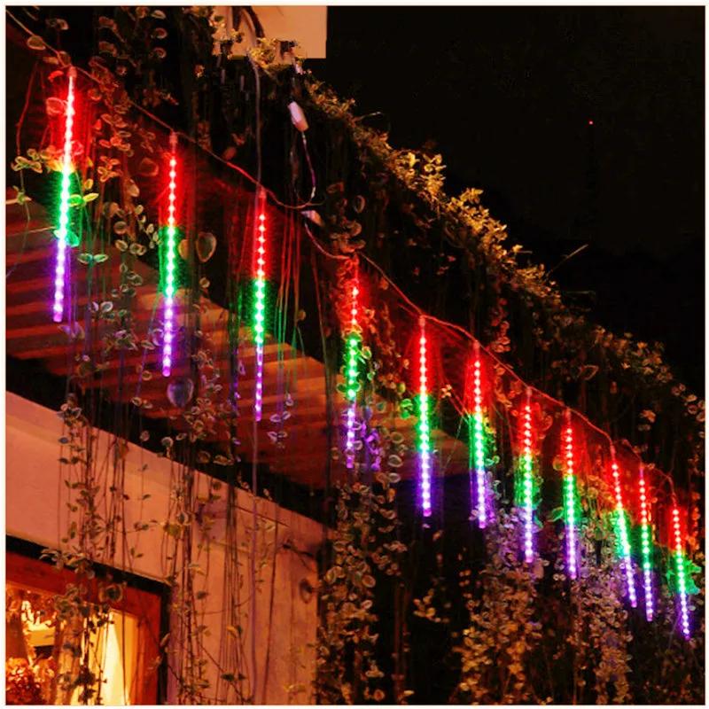 Lumière Led solaire extérieure pluie de météores lumières étanche décor de jardin guirlande de rue e