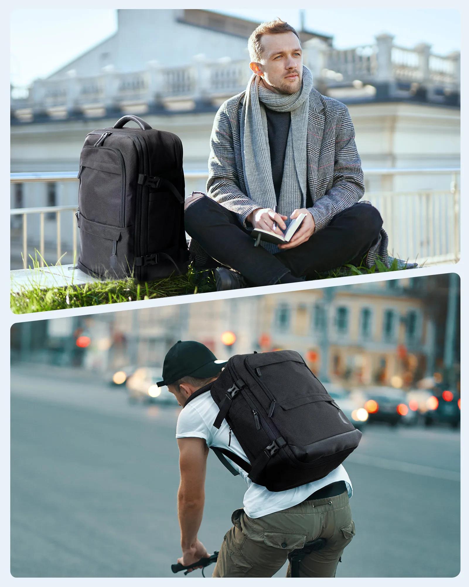 4 pièces 40L cabine de voyage sac à dos BAGSMART 17.3 ''sac à dos pour ordinateur portable compagnie