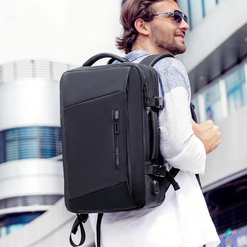 Mark Ryden 17 pouces sac à dos pour ordinateur portable imperméable homme sac USB recharge multicouc