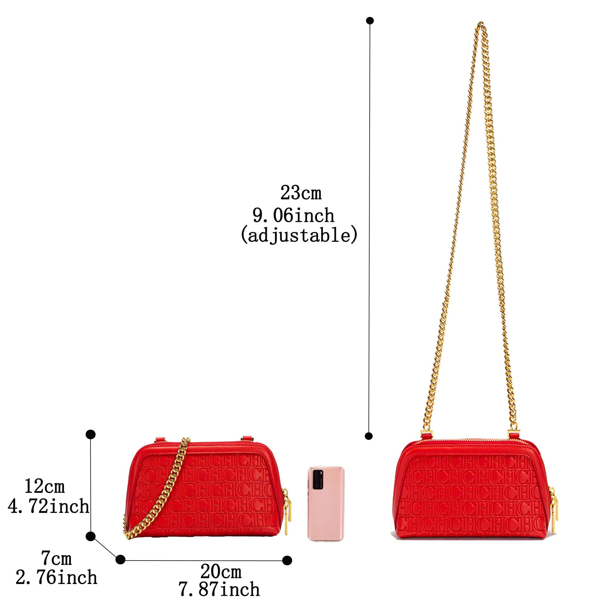 CHCH sac à bandoulière pour femme nouveau Mini sac à coque sac à chaîne en métal Simple