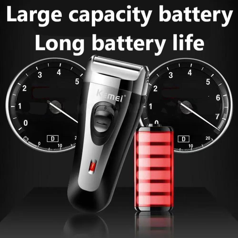 KM-9038 injuste Rechargeable Rasoir Pour Hommes Feuille Électrique Rasoir Barbe Tête Rasage Électriq