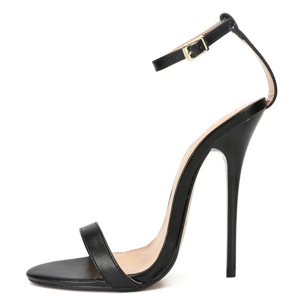 Escarpins à lanières de rinçage pour femmes, talons hauts de 14cm, talons aiguilles sexy, escarpins 