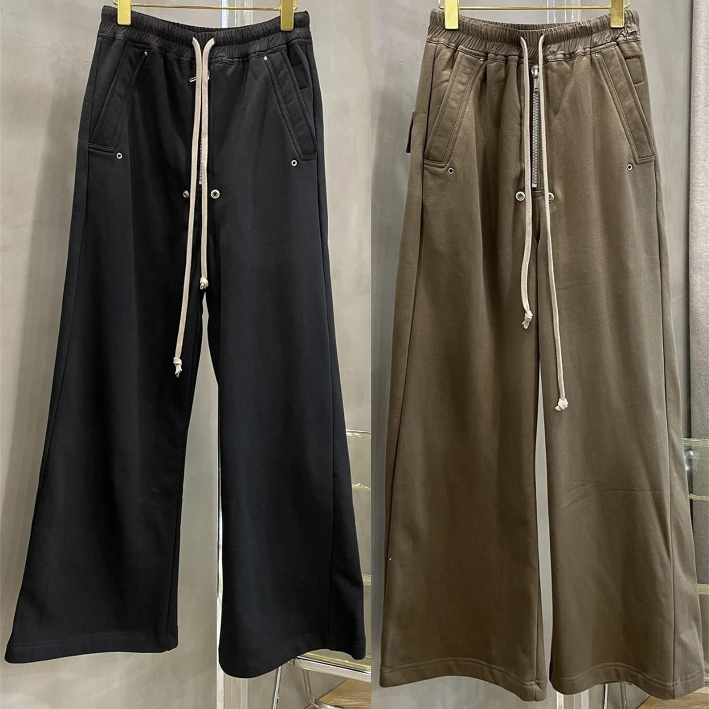 RO pantalon de survêtement à jambes larges avec cordon de serrage, pantalon de jogging Vintage de ha