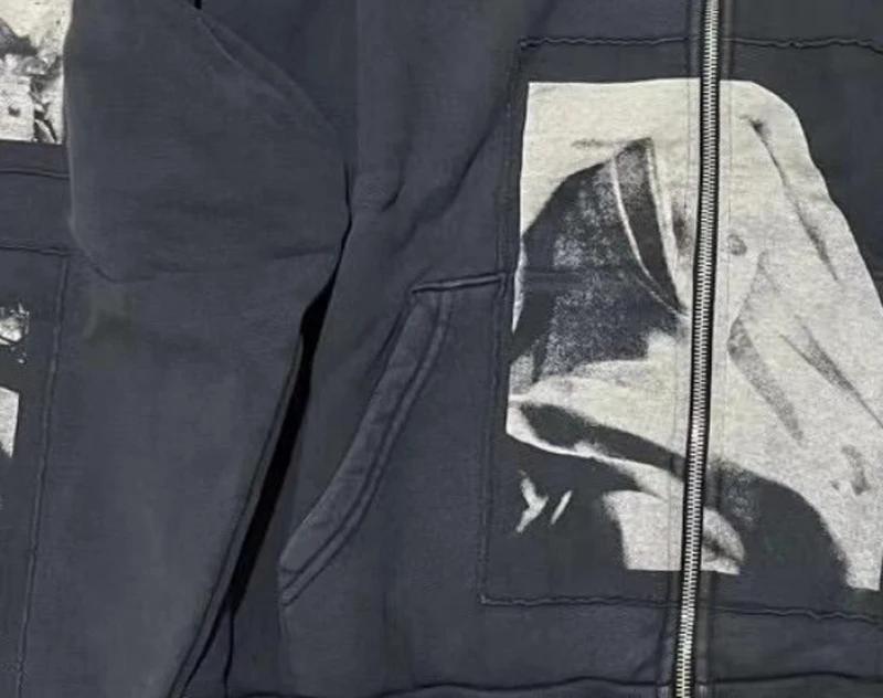 2025ss erd sweat à capuche High Street poche kangourou fermeture éclair manches longues à capuche po