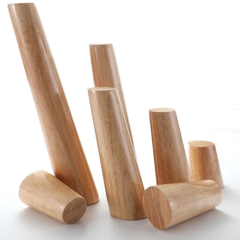 Pieds de meubles en bois massif, cône incliné Height10-30cm Canapé-lit Armoire Table et Chaise Pieds