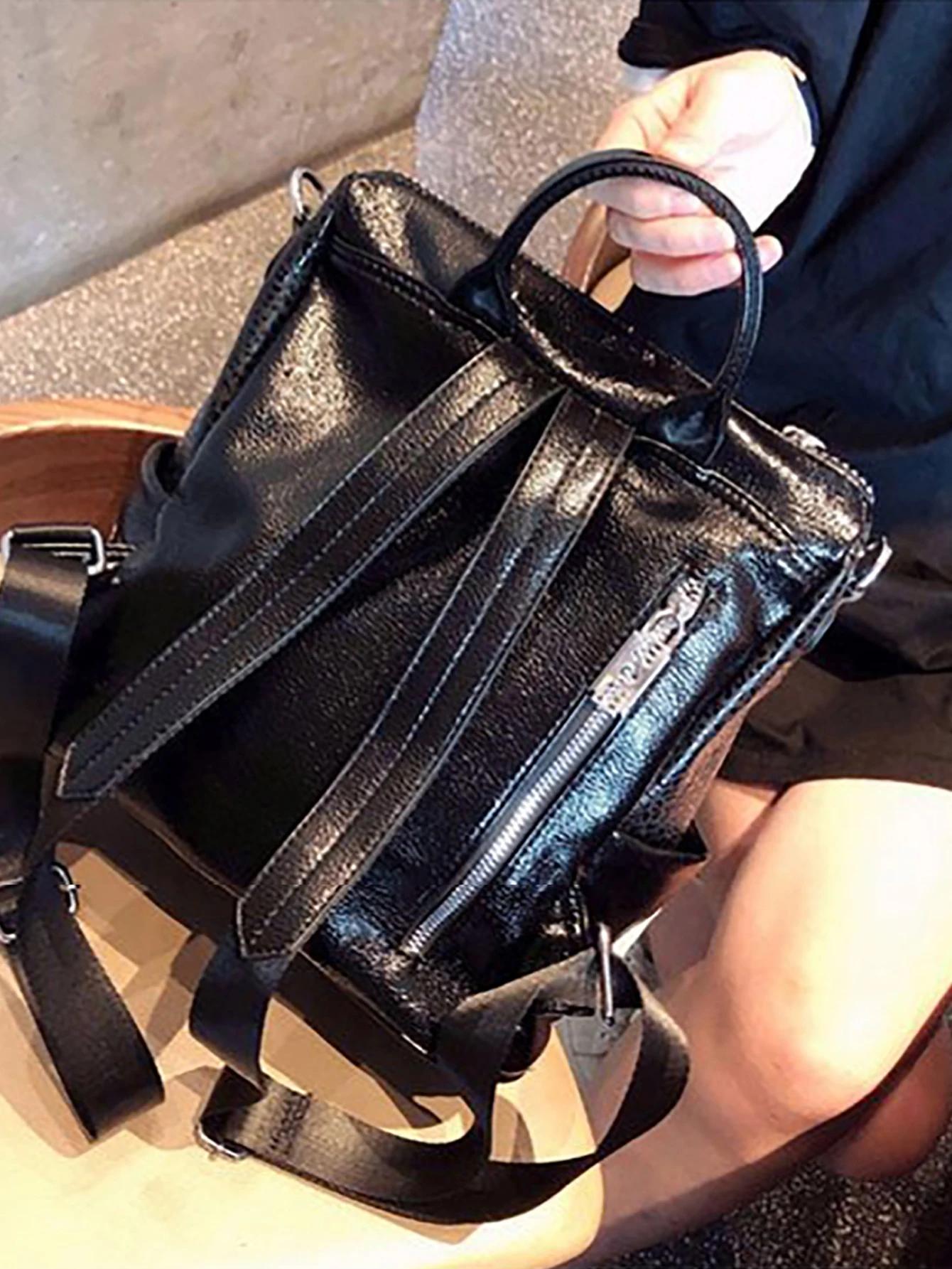 Sac à dos clouté de diamants à la mode et à la mode, sac à dos polyvalent décontracté de grande capa