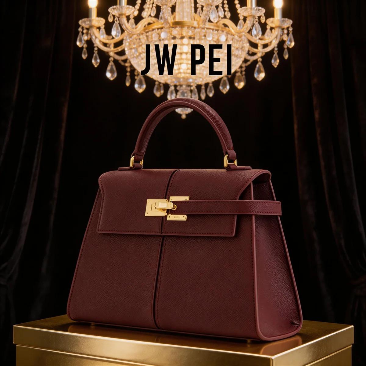 Sac trapézoïdal JW PEI, nouveau style, sac bandoulière en cuir véritable pour femme, design de niche