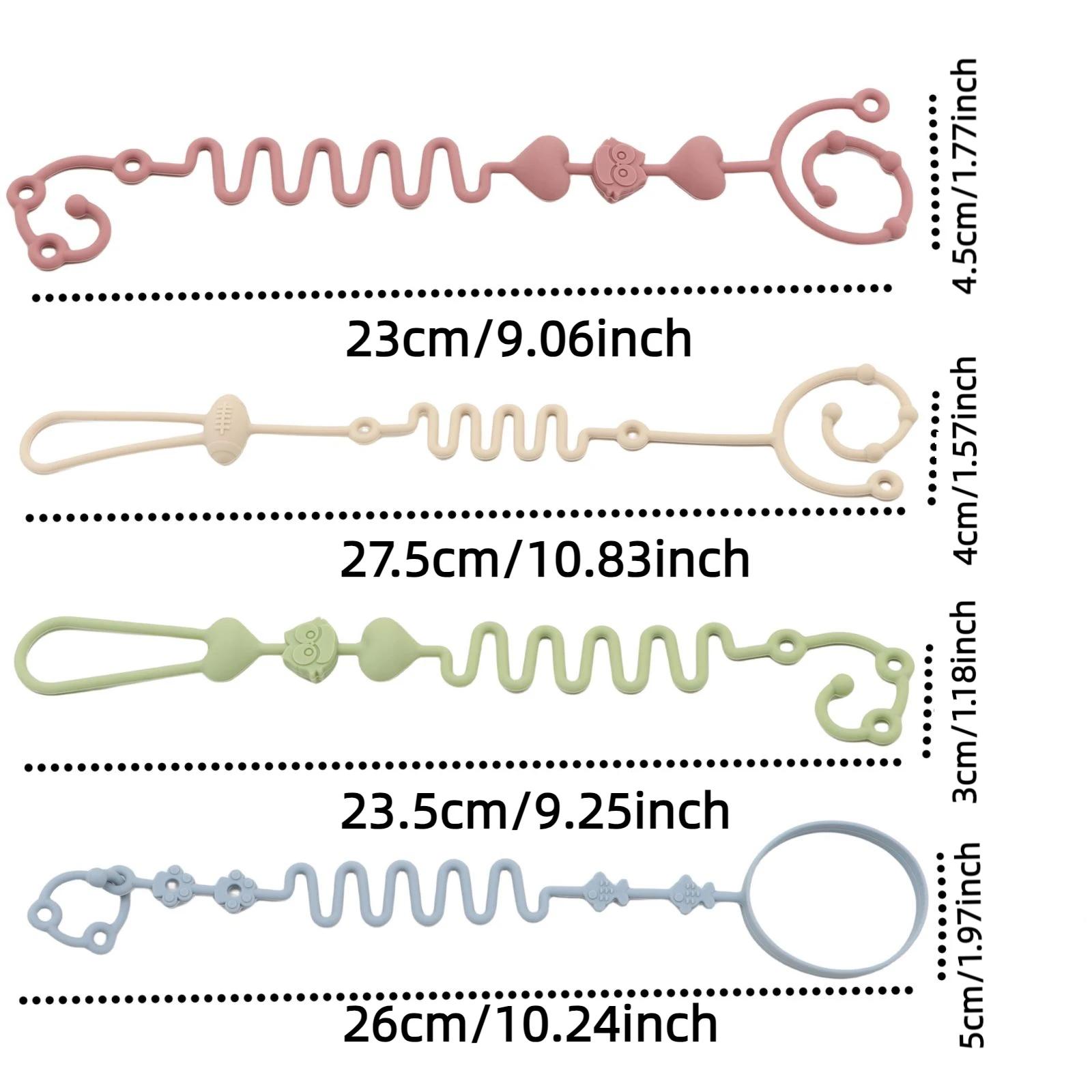 Chaîne de sucette réglable en Silicone, jouets de dentition, adaptés à une chaise haute, au berceau,