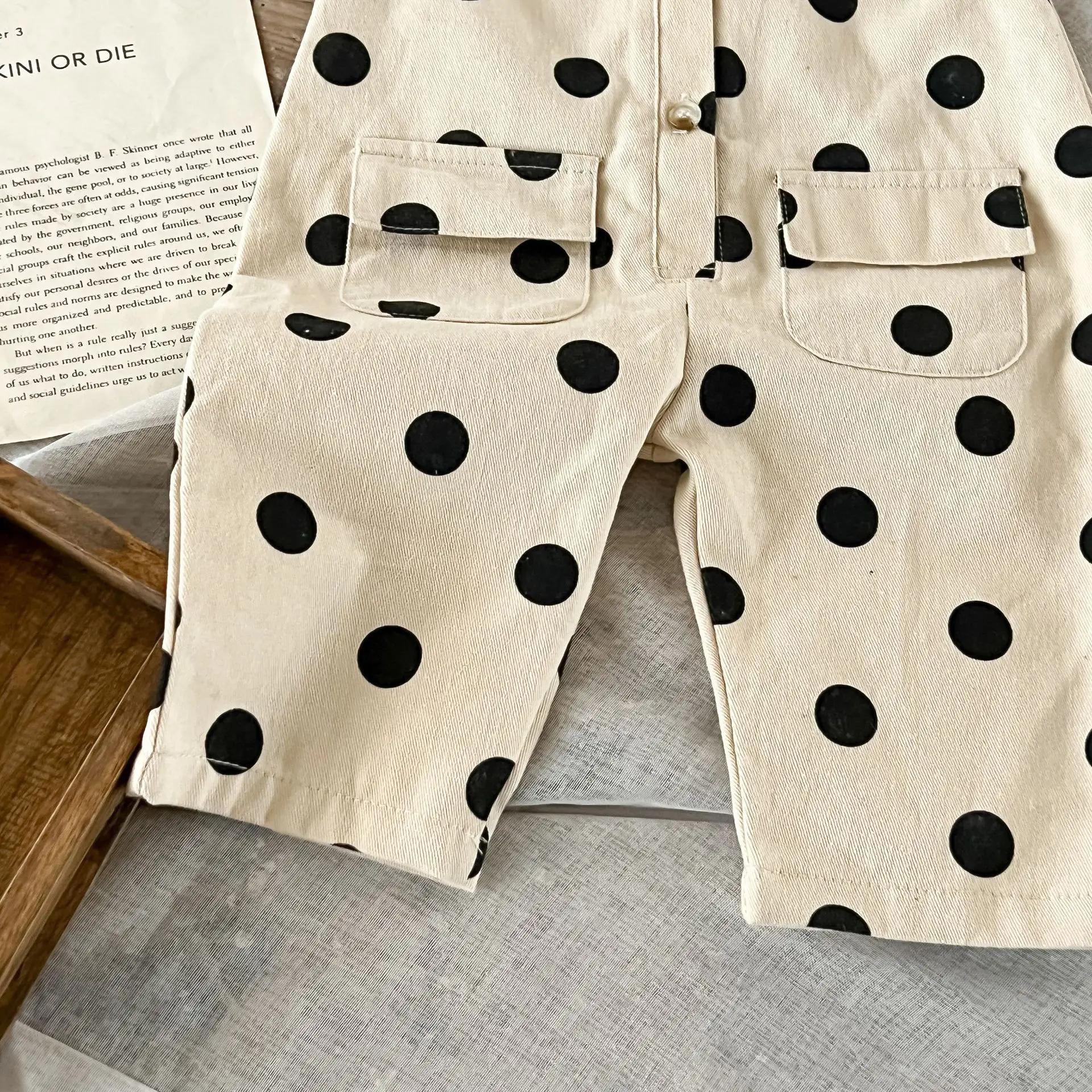 Barboteuse pour nouveau-né fille, barboteuse sans manches à pois ronds, une pièce, vêtements à la mo