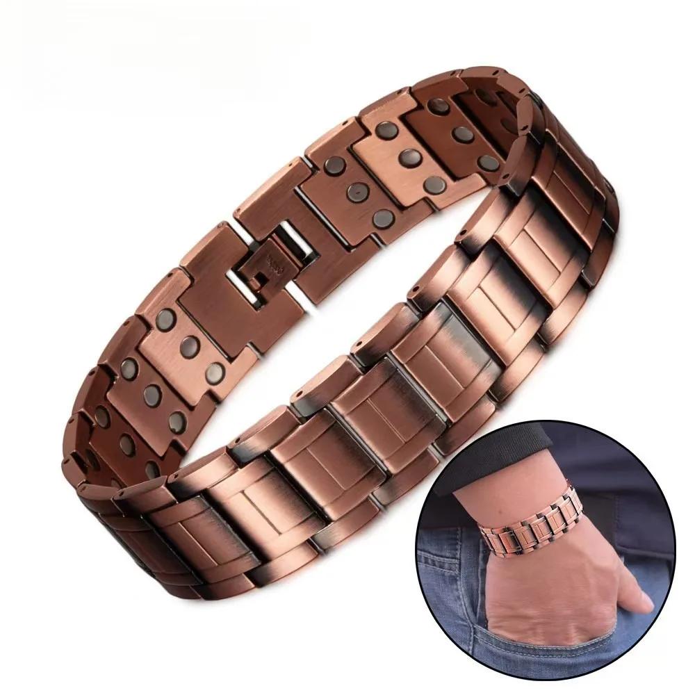 Bracelets populaires pour hommes, femmes et couples ; bracelets magnétiques énergétiques à large ban