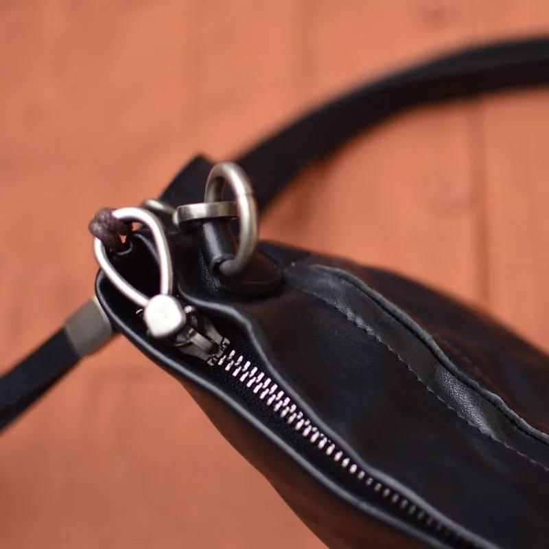 Gland TOO-Sac à main en cuir plissé artisanal, sac à bandoulière rétro décontracté multifonctionnel,