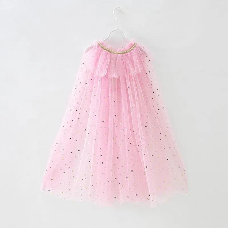 Cape d'été pour filles, accessoires de fête princesse, reine des neiges, Elsa, Anna, Costume raiponc