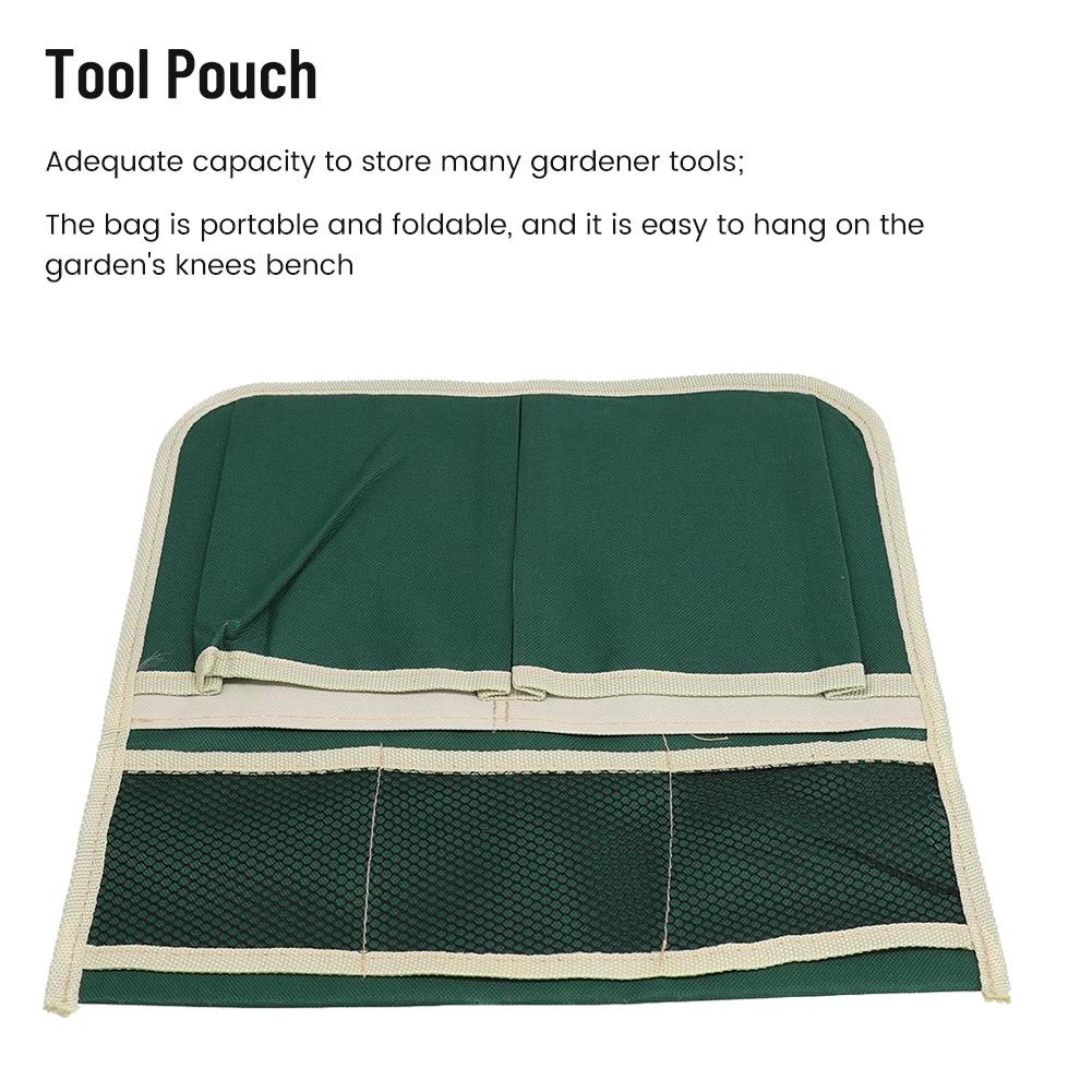 Tabouret à genoux pliable de jardin, sac à outils, pochette de rangement Portable d'extérieur, genou