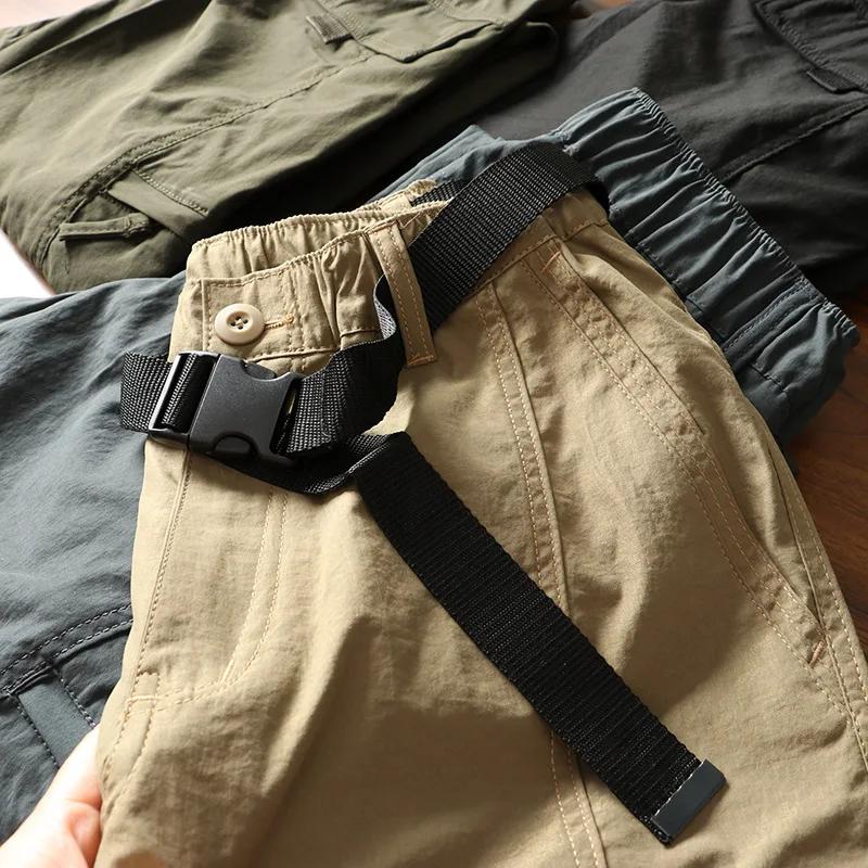 Pantalon cargo d'été pour homme, style urbain, pantalon de jogging ample, pantalon de randonnée long