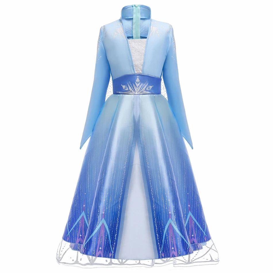 Robe princesse Elsa 2 Reine des Neiges 2025 - Costume cosplay carnaval fantaisie pour fille