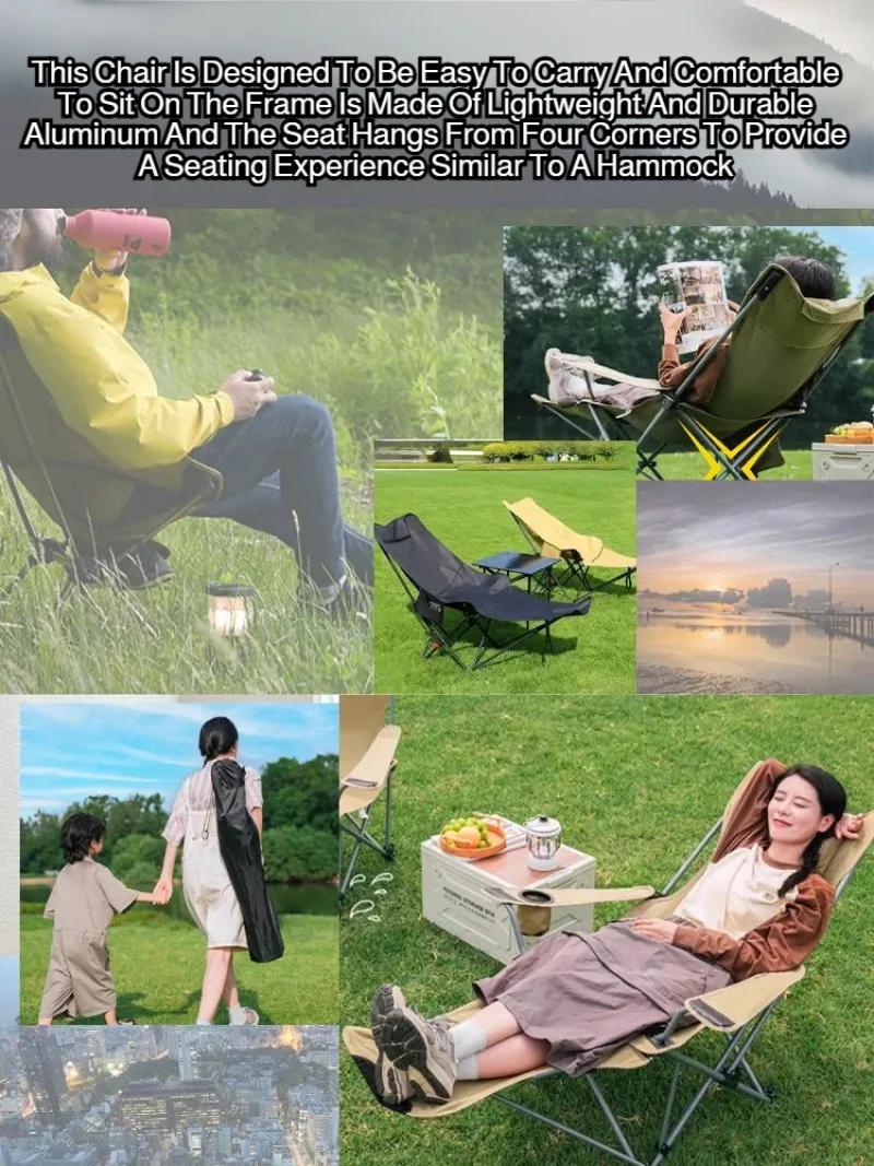 Chaise pliante portative inclinable pliante appui-tête incurvé expérience confortable rangement faci