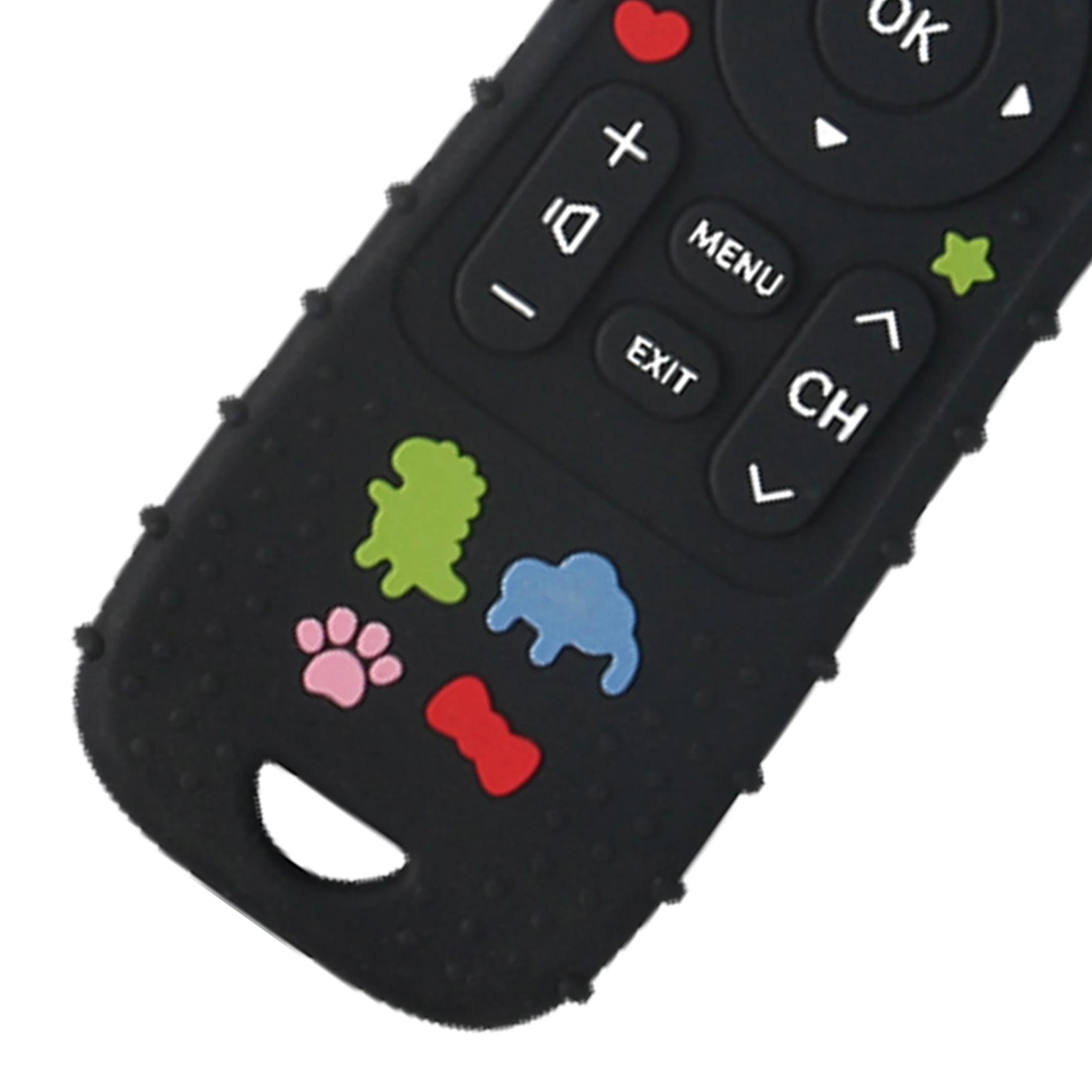 1PC Silicone bébé jouets TV télécommande forme anneau de dentition jouet sans BPA Silicone dentition