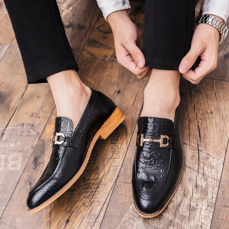 Tendance chaussures en cuir Social hommes fête de mariage bureau en cuir chaussures habillées pour h