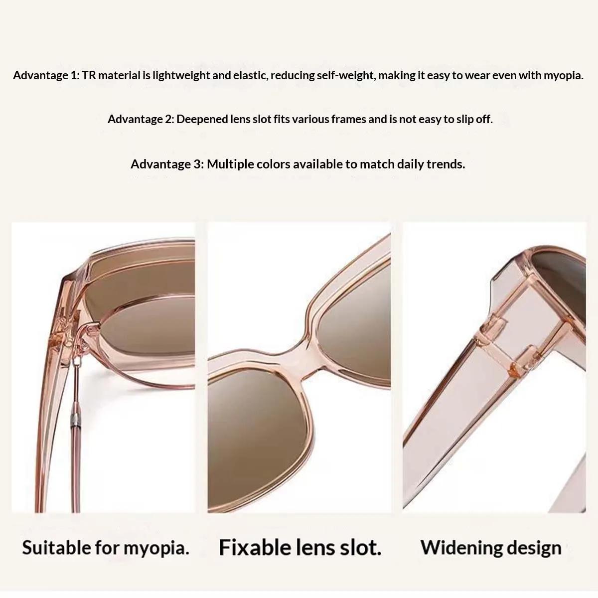 Lunettes de soleil polarisées 1/2/3 pièces à porter par-dessus les lunettes pour hommes et femmes, l