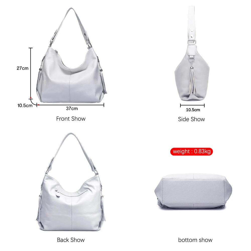 Sac à main Zency Fashion en cuir véritable pour femme, rose taro, kaki, rouge, sac hobo, sac bandoul