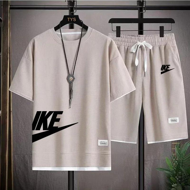 Ensemble de vêtements de sport pour hommes, T-shirt et short décontractés à manches courtes, short d
