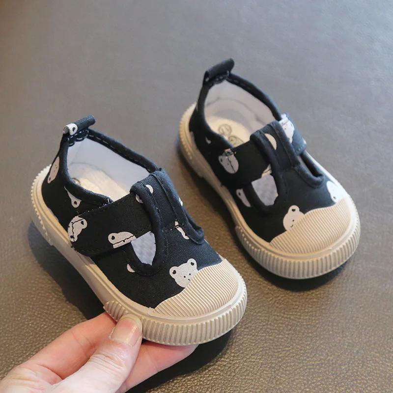 Chaussures décontractées à bouche carrée pour garçons/filles, chaussures de marche à semelle souple 
